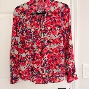 Express Portofino Floral Blouse (M)